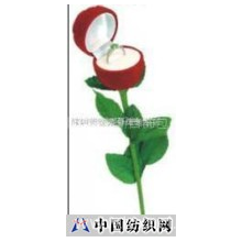 深圳市博客斯首饰包装厂 -玫瑰花植绒戒指盒